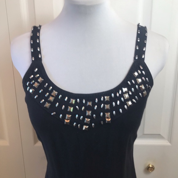 Black Studded Sundress Tie Back sz S by Rayasun - Picture 2 of 8
